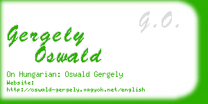 gergely oswald business card